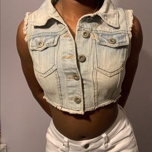 Cropped Vintage Jean Jacket